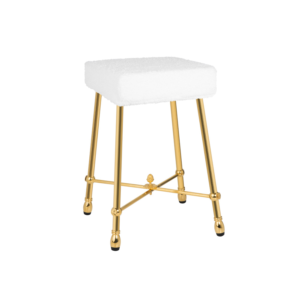 FS01-6133-housse Tabouret carré cannelé