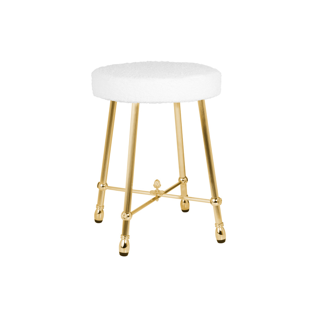 FS01-6131-housse Tabouret rond cannelé