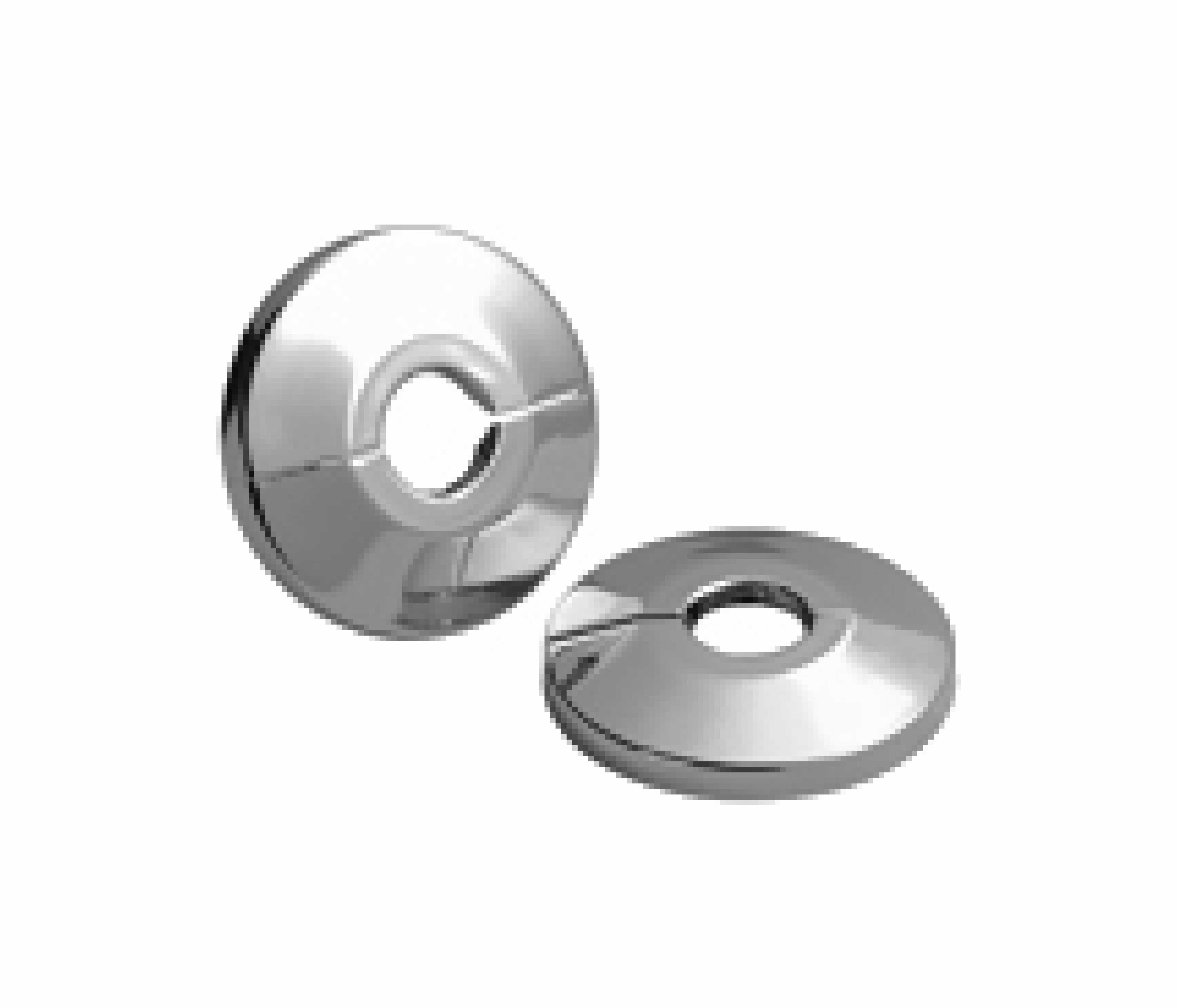 HTR-8CH Pair of round metal cover plate