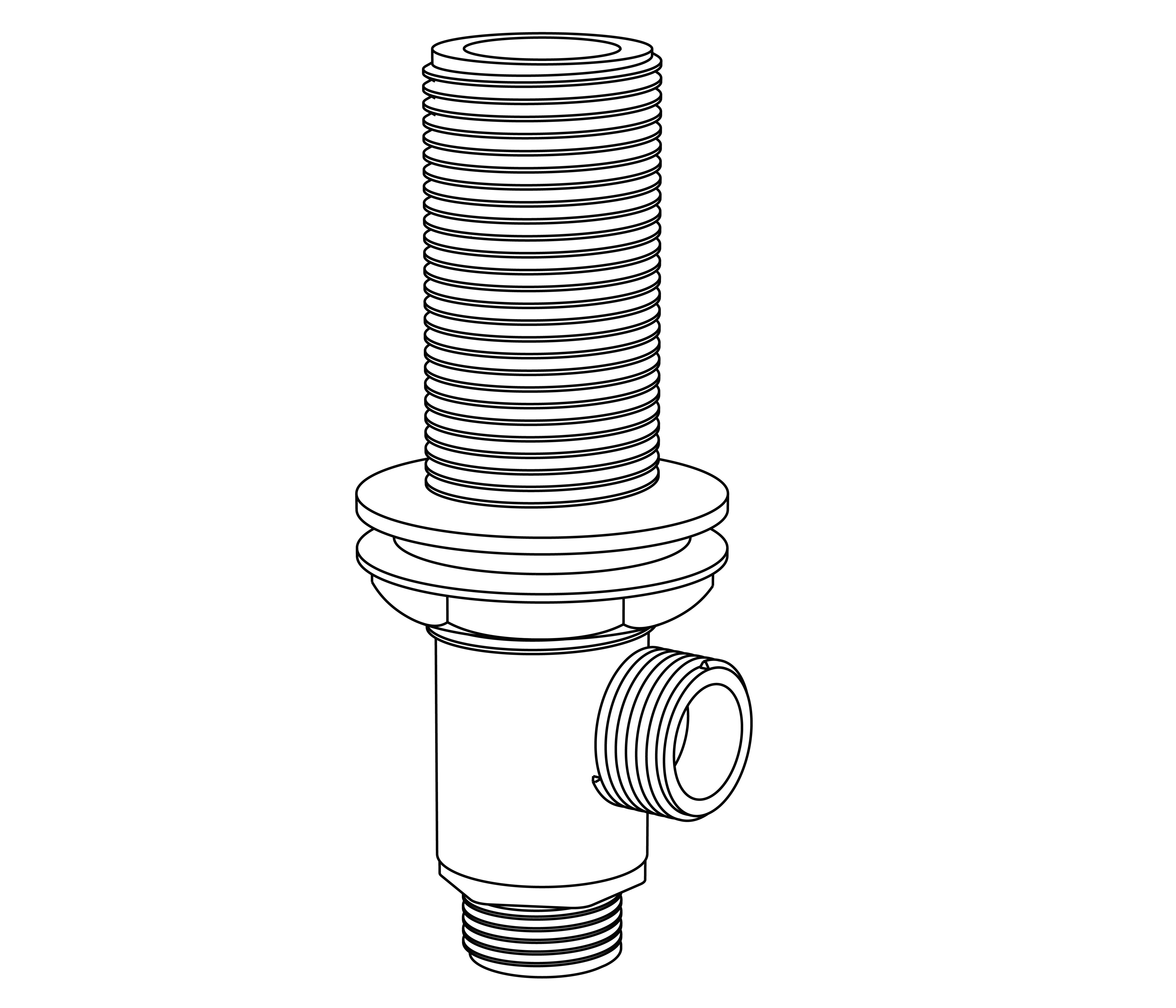 C00-1VB1 1/2″ rim mounted basin valve body