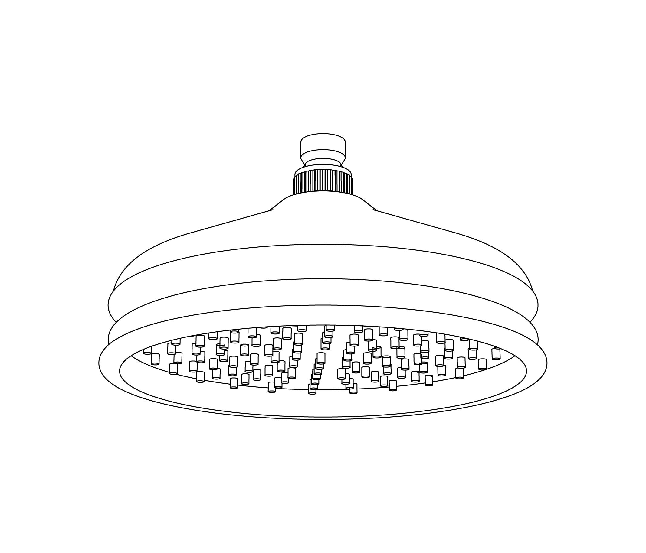 C00-2423 Pomme de douche « rétro » anti-calcaire Ø 220 mm