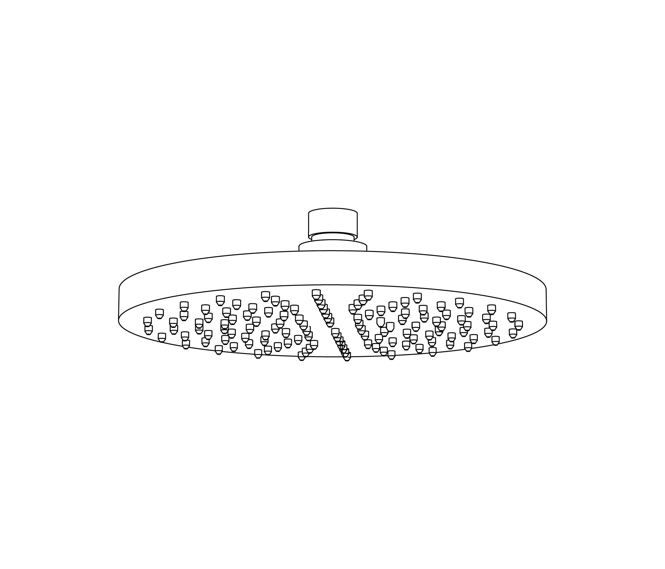C00-2429 Pomme de douche plate Ø 200 mm