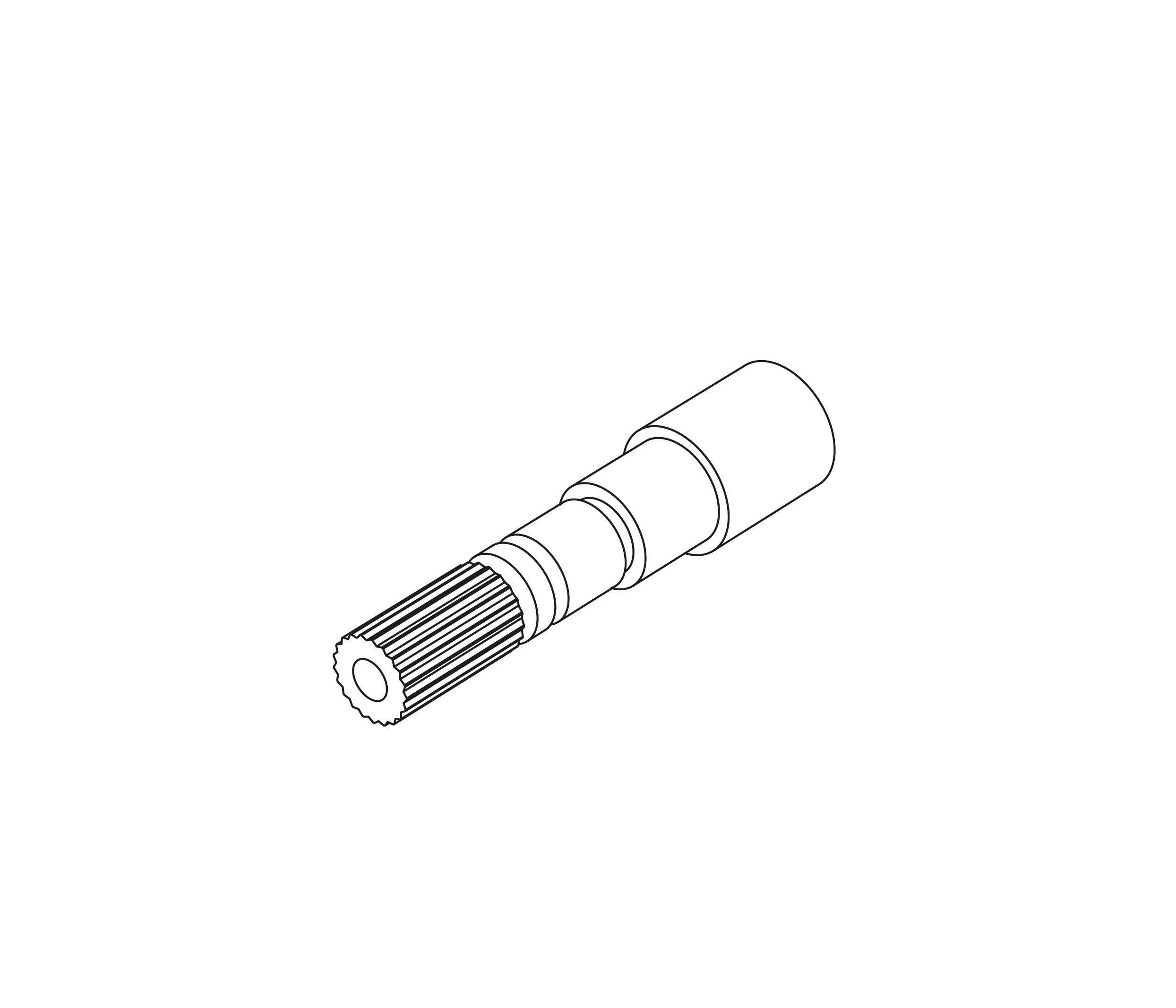 C00-2E1 Broached extension piece, 47mm