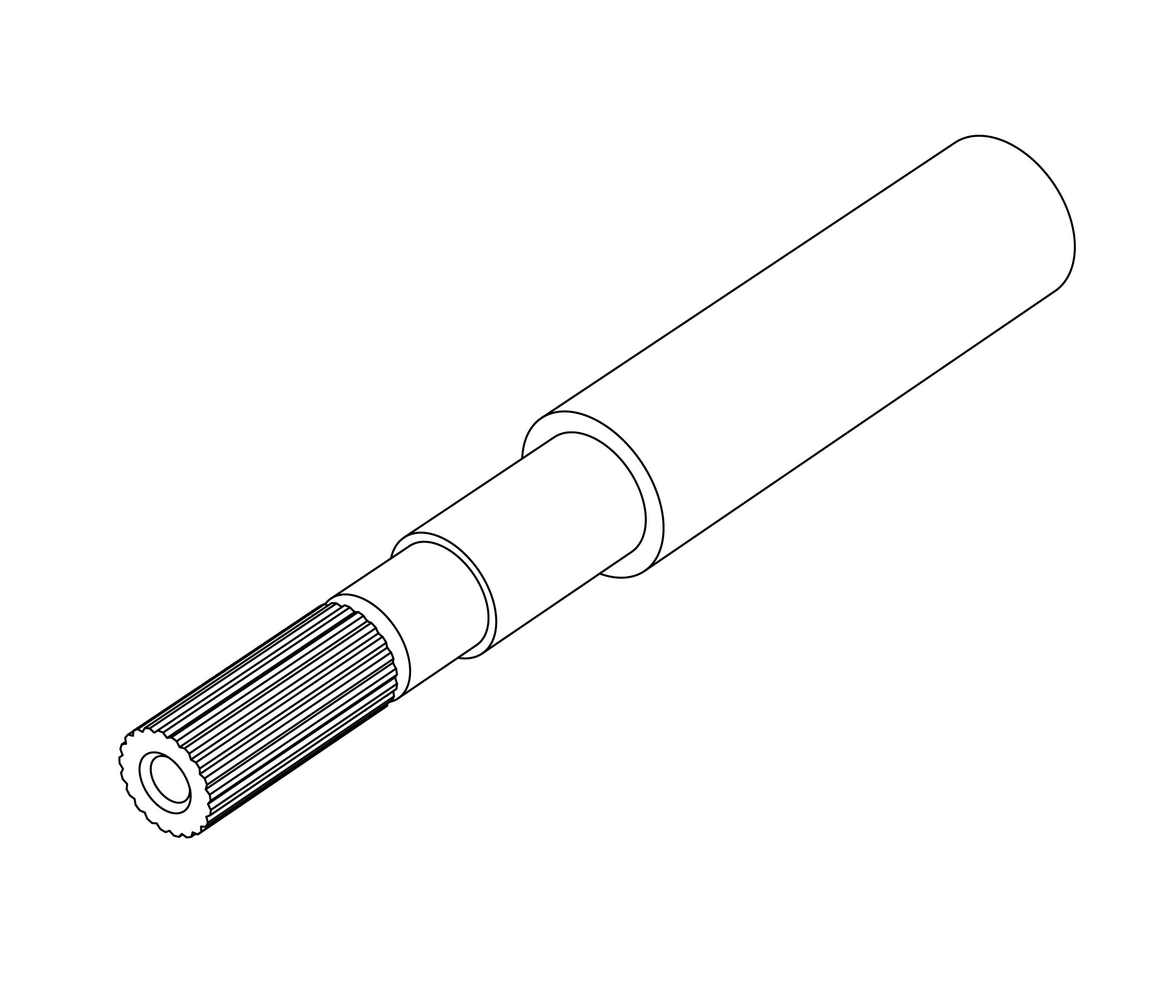 C00-2E2 Broaching axis, 85mm extension piece