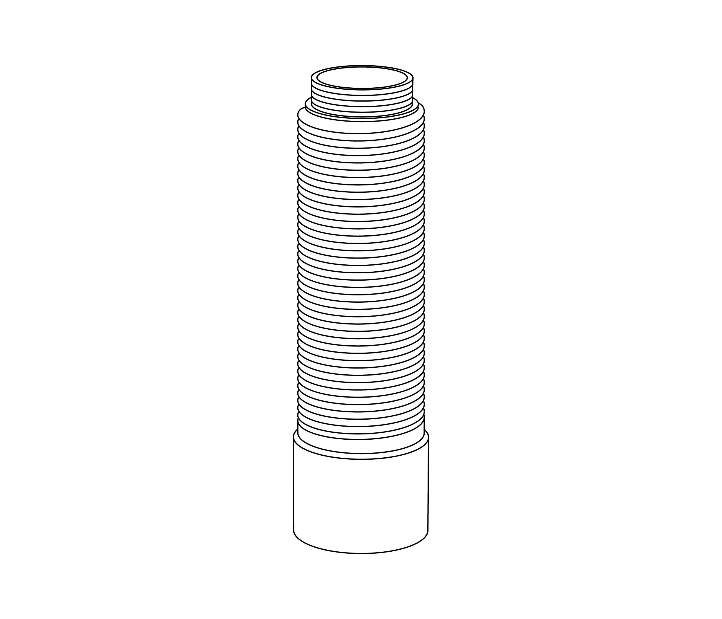 C00-3DT1 Rim mounted diverter tube, threaded top