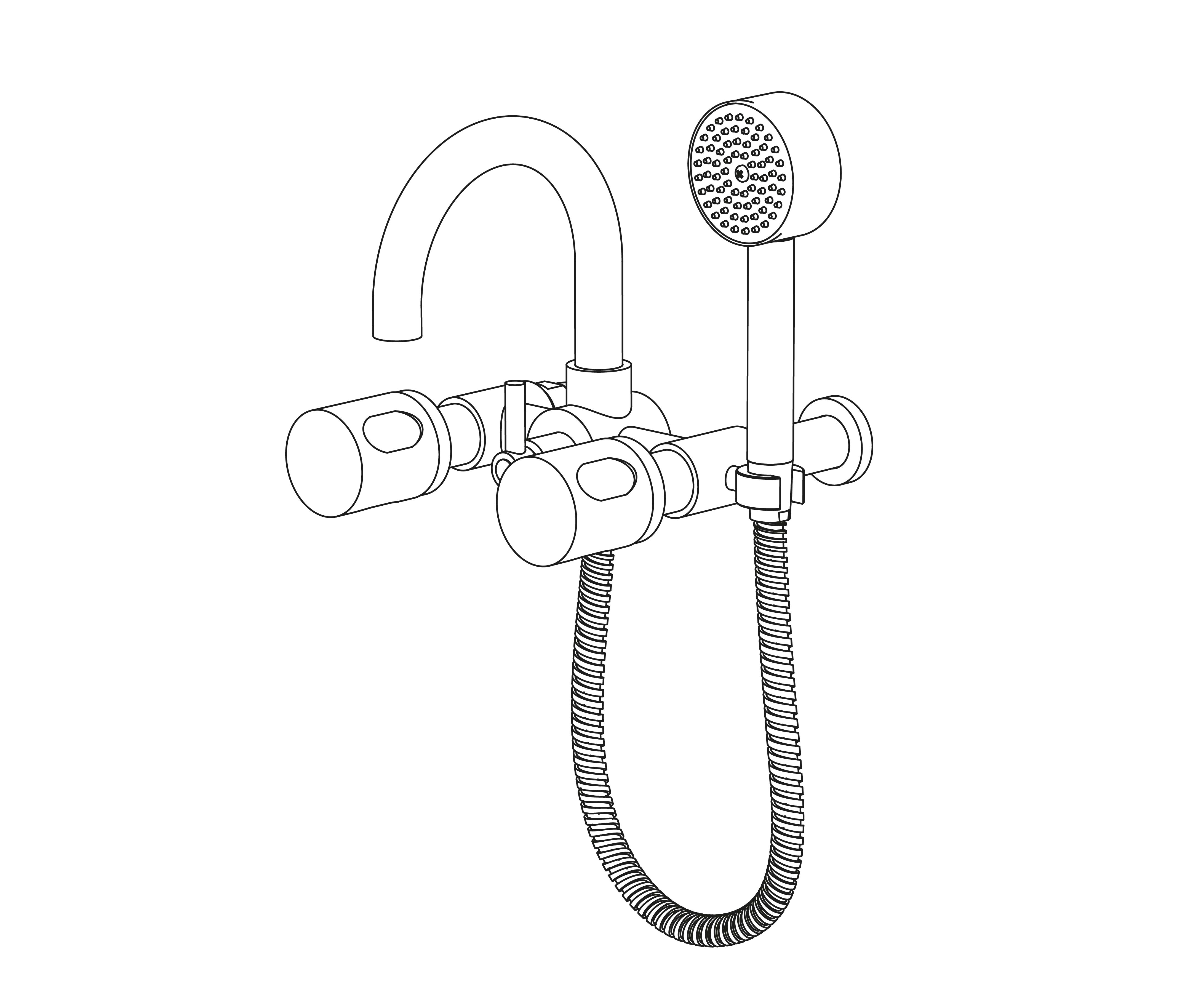 C22-3201 Wall mounted bath and shower mixer
