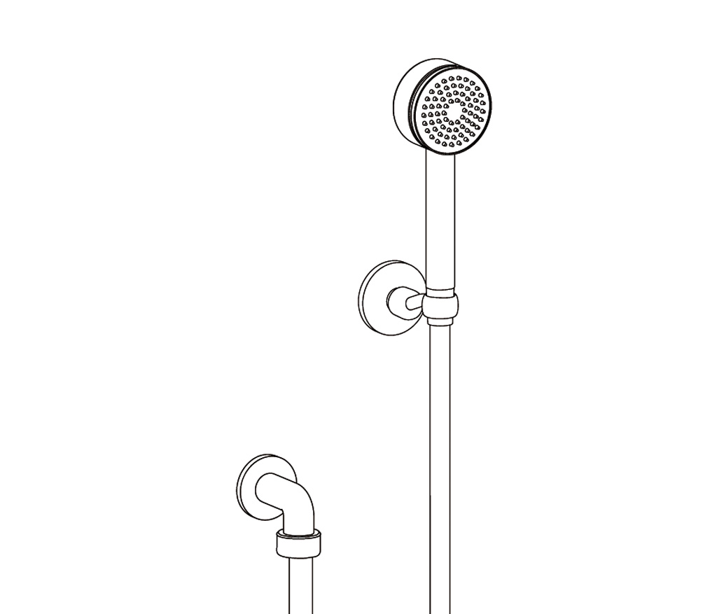 C29-2212 Wall shower set on fixed hook