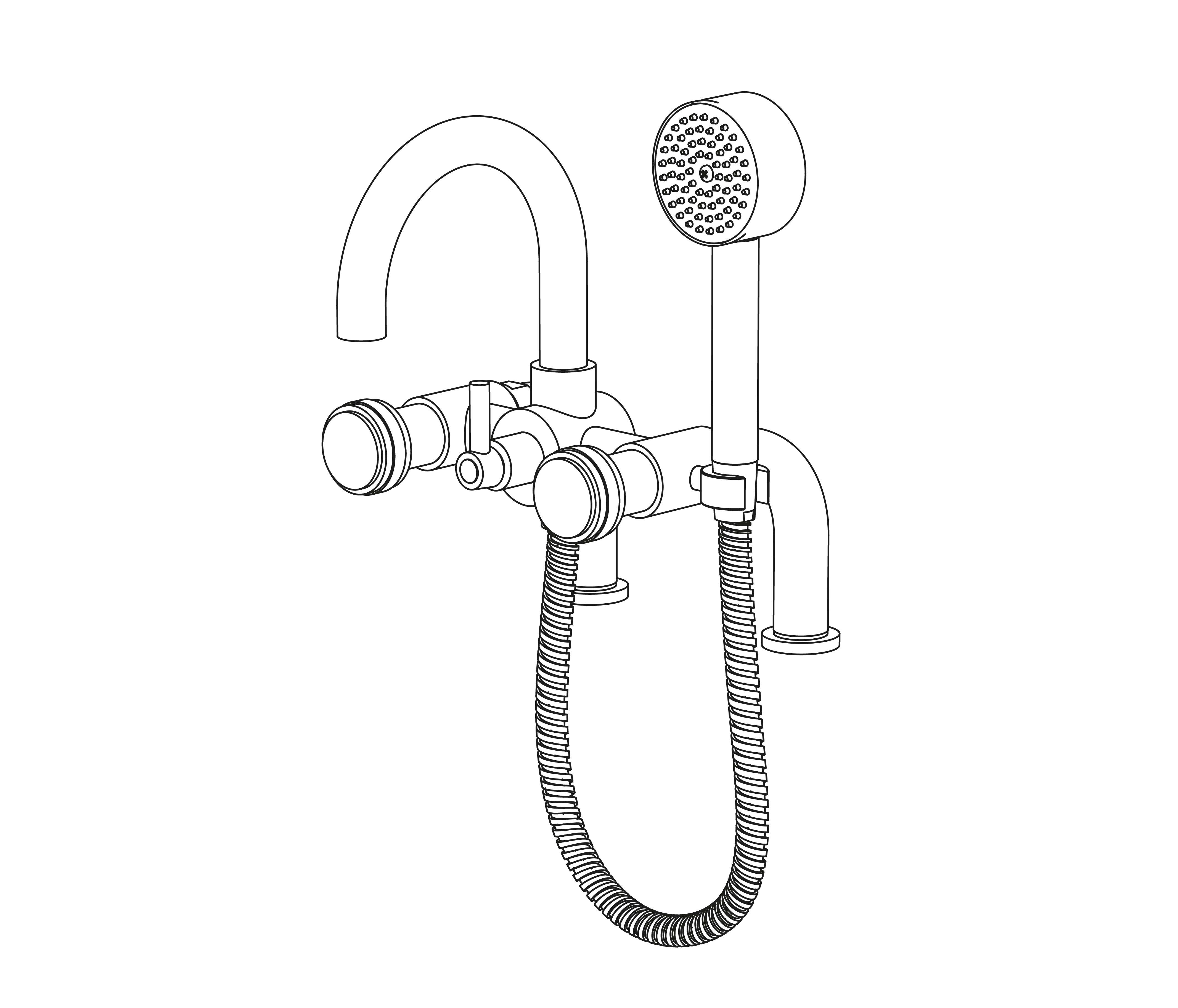 C29-3306 Rim mounted bath and shower mixer