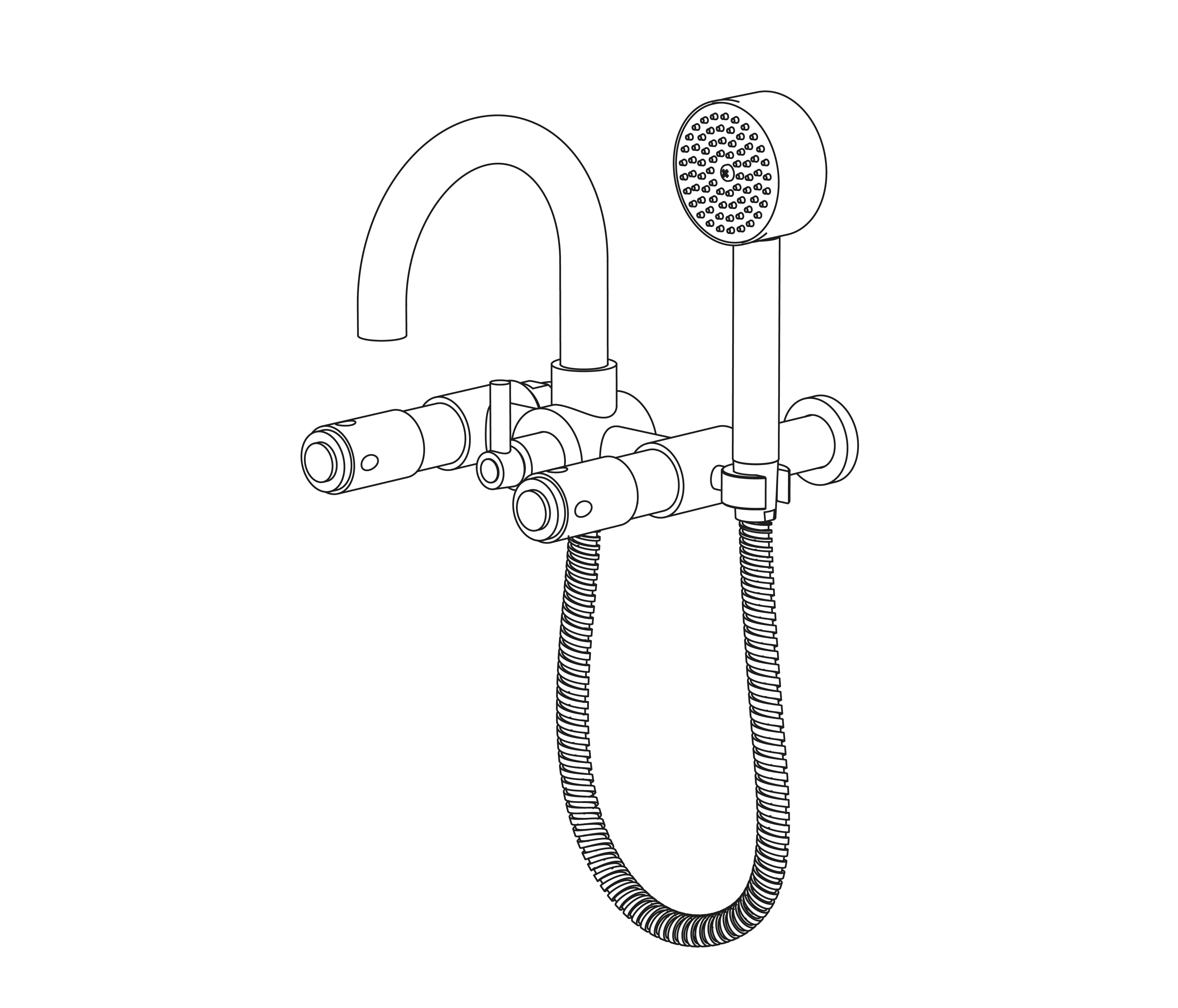 C32-3201 Wall mounted bath and shower mixer