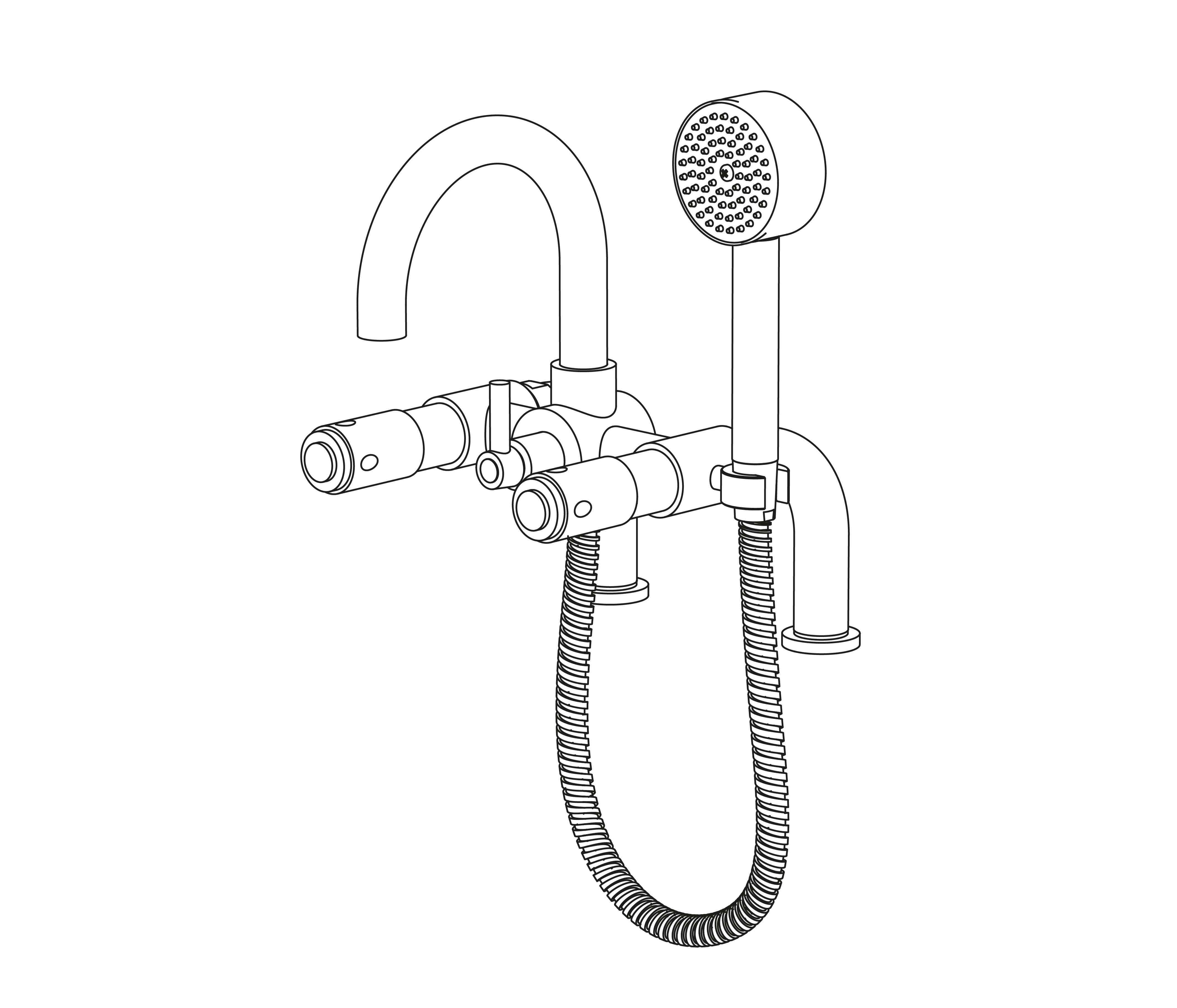 C32-3306 Rim mounted bath and shower mixer