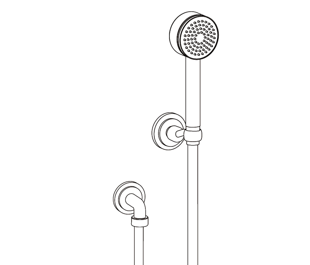 C33-2212 Wall shower set on fixed hook