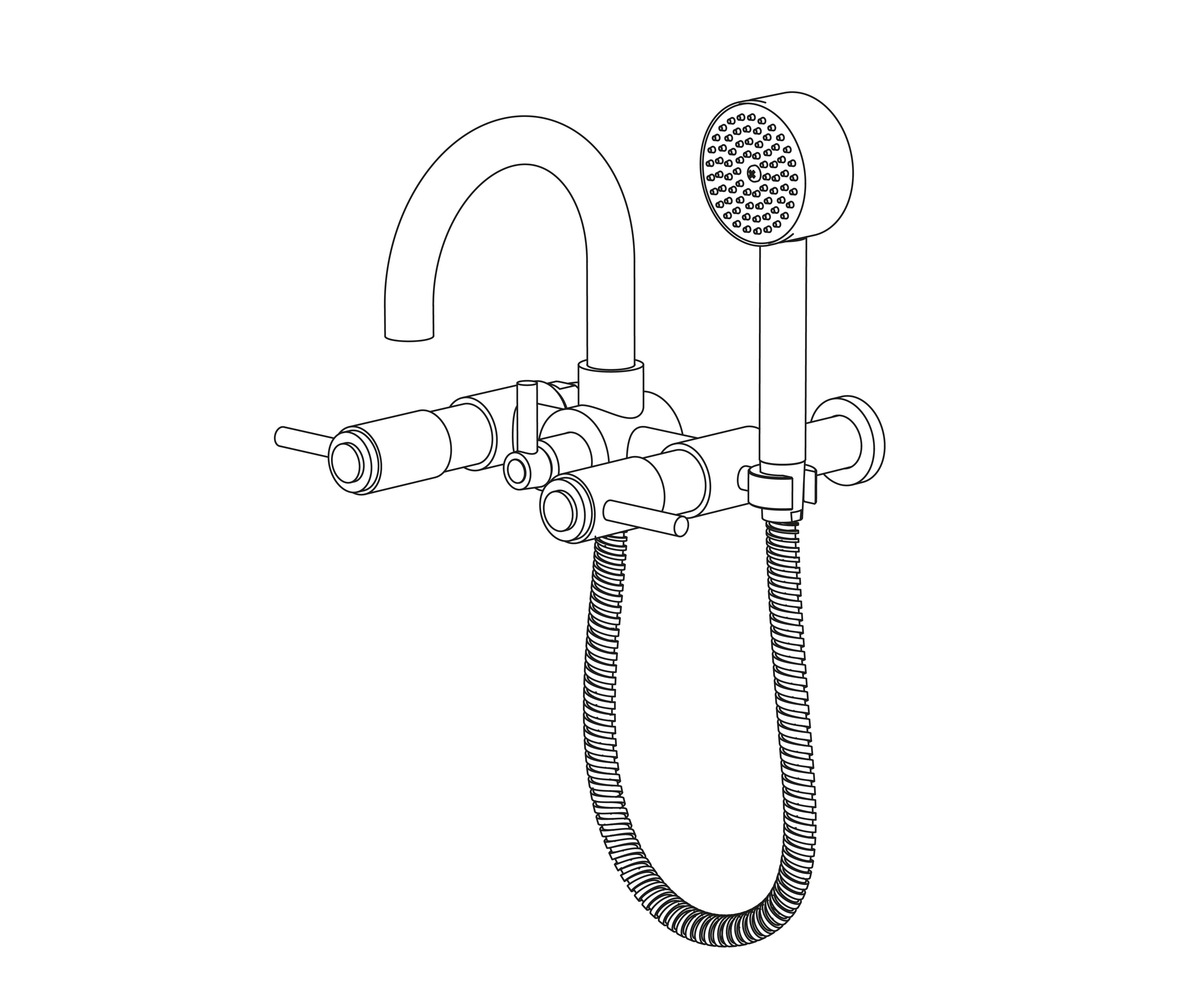 C33-3201 Wall mounted bath and shower mixer