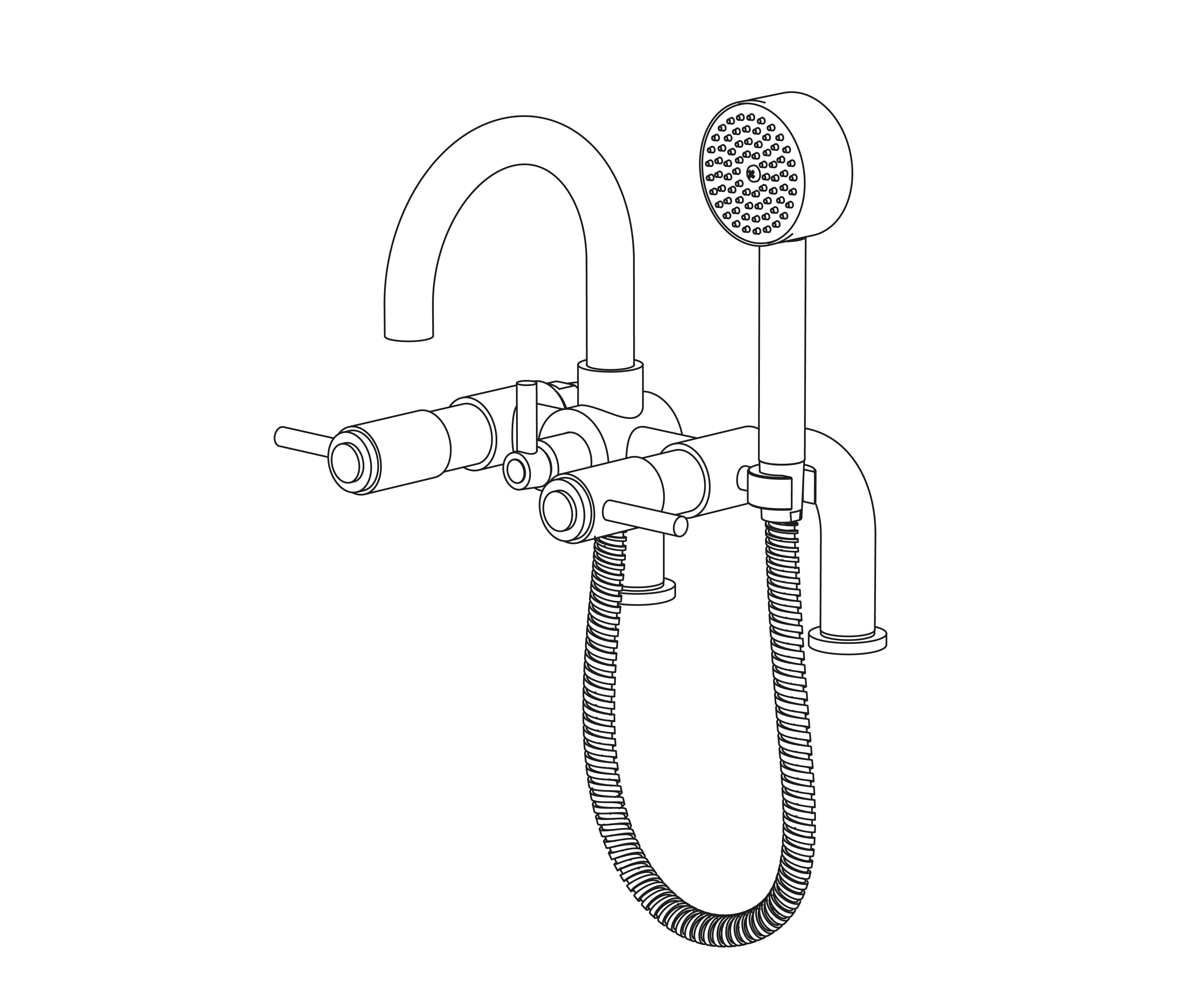 C33-3306 Rim mounted bath and shower mixer