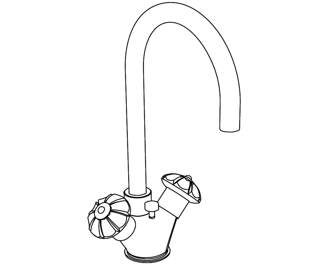 C34-1101 Single hole basin mixer