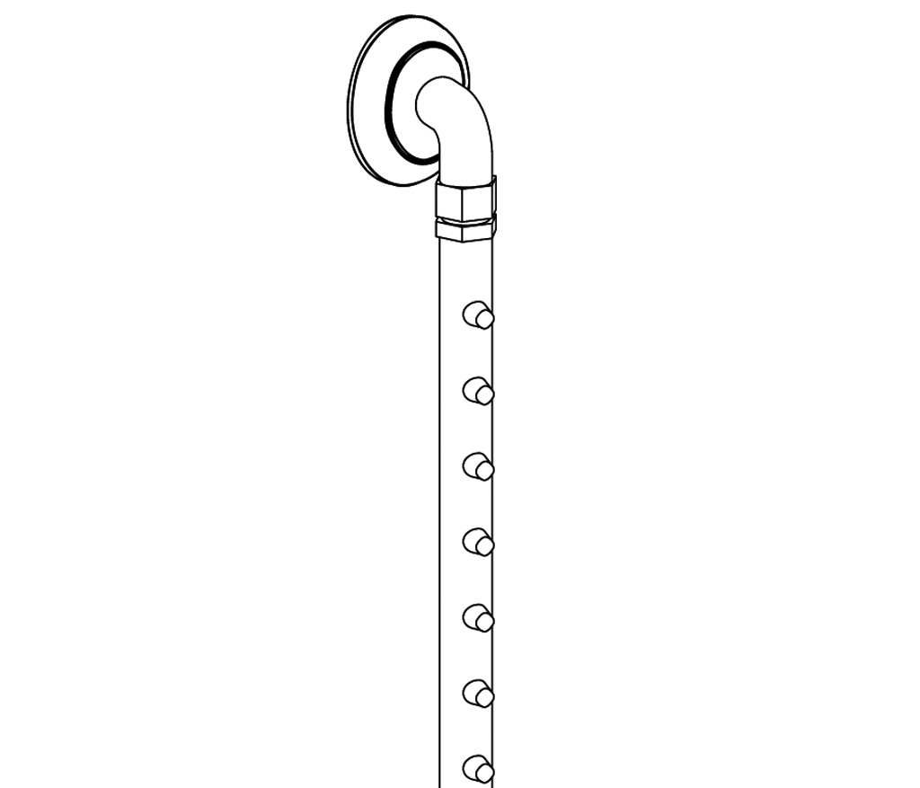 C34-2415 “Picots” wall shower rail