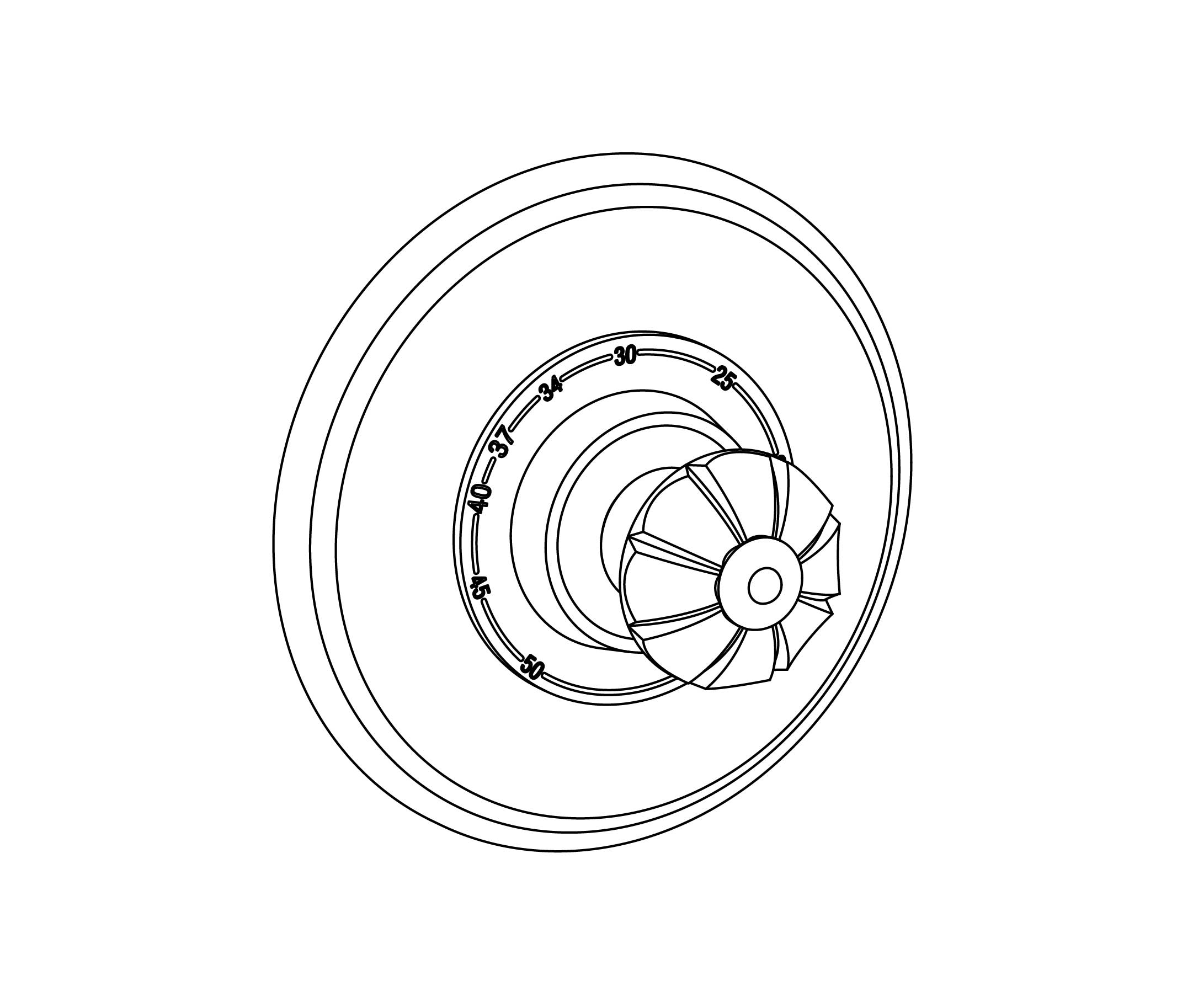 C34-2R1 Round trim set for T1 & T2