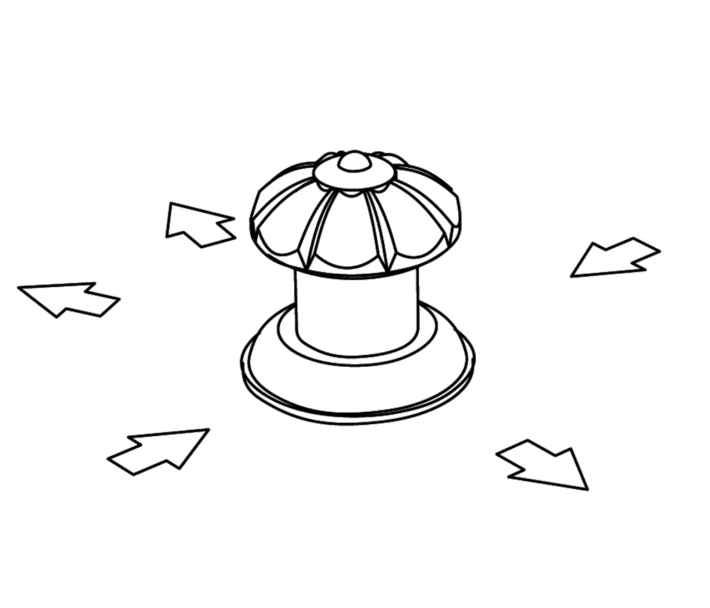 C34-335 Rim mounted 5-way diverter