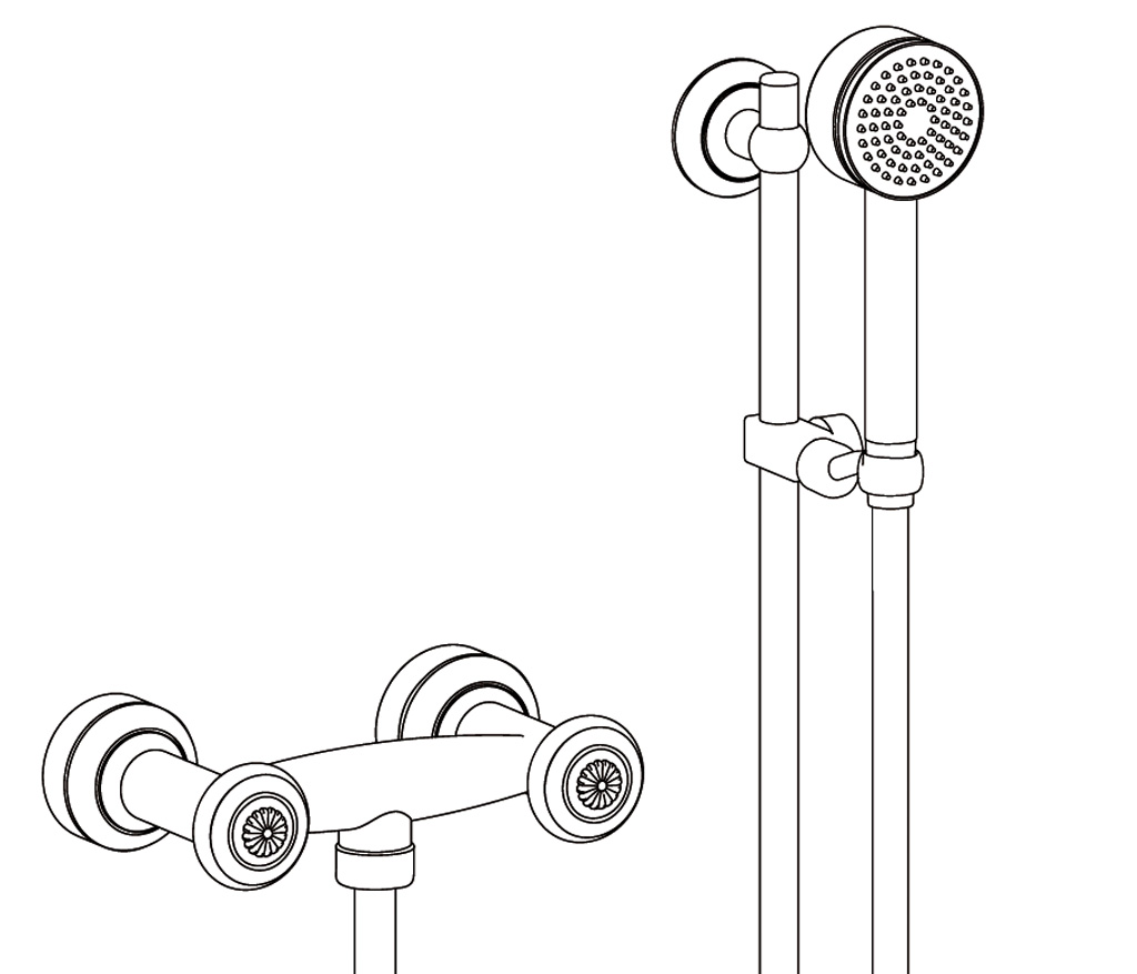 C36-2202 Wall mounted shower mixer