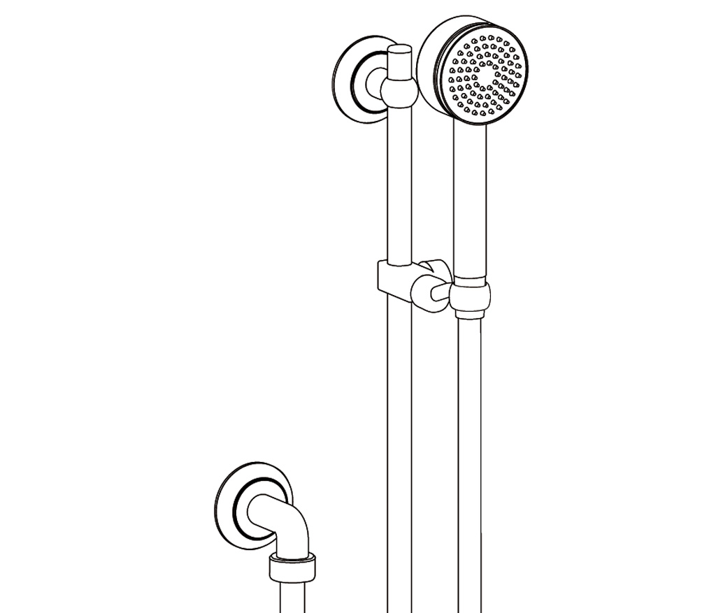 C36-2211 Wall shower set on sliding bar