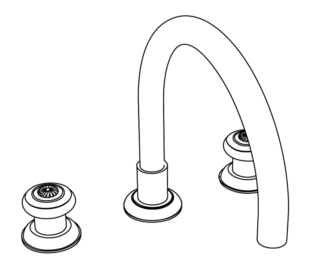 C36-3301 Rim mounted 3-hole mixer