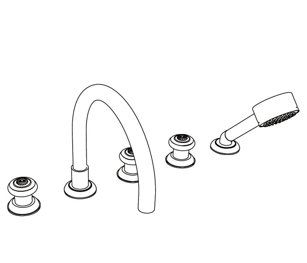 C36-3305 Rim mounted 5-hole mixer