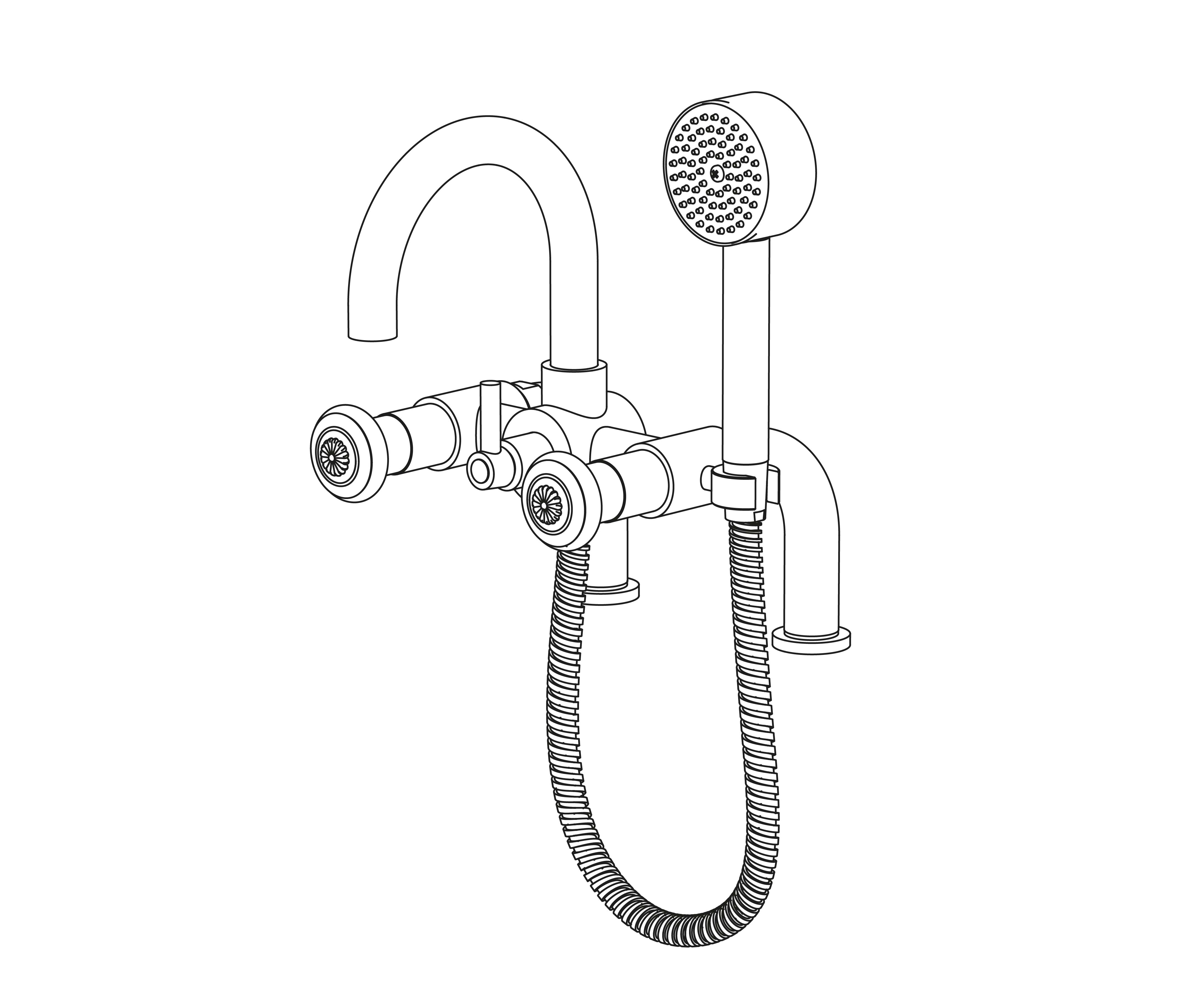 C36-3306 Rim mounted bath and shower mixer