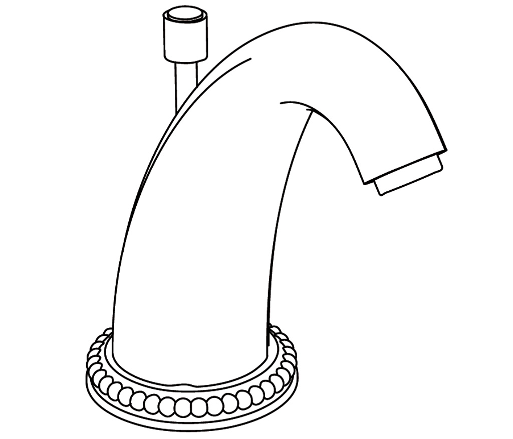 c37-1s1 basin spout, rim mounted