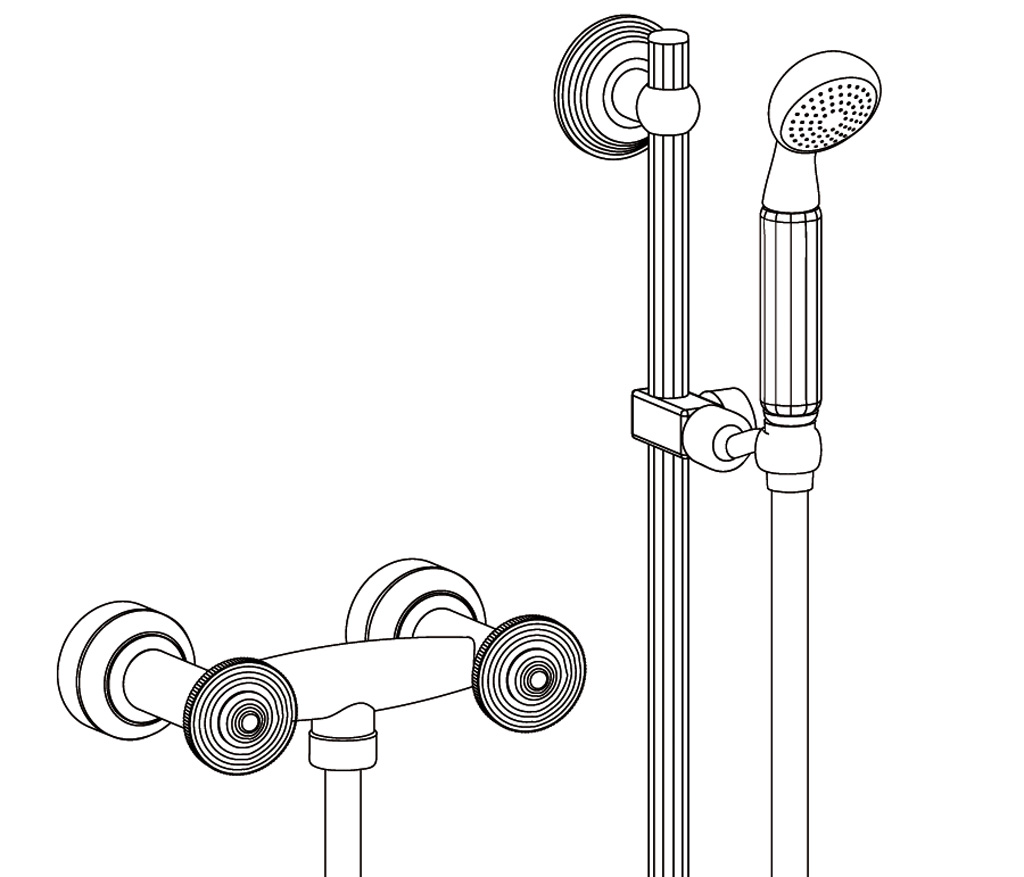 C37-2202 Wall mounted shower mixer