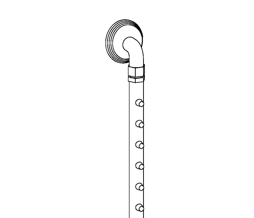 C37-2415 “Picots” wall shower rail