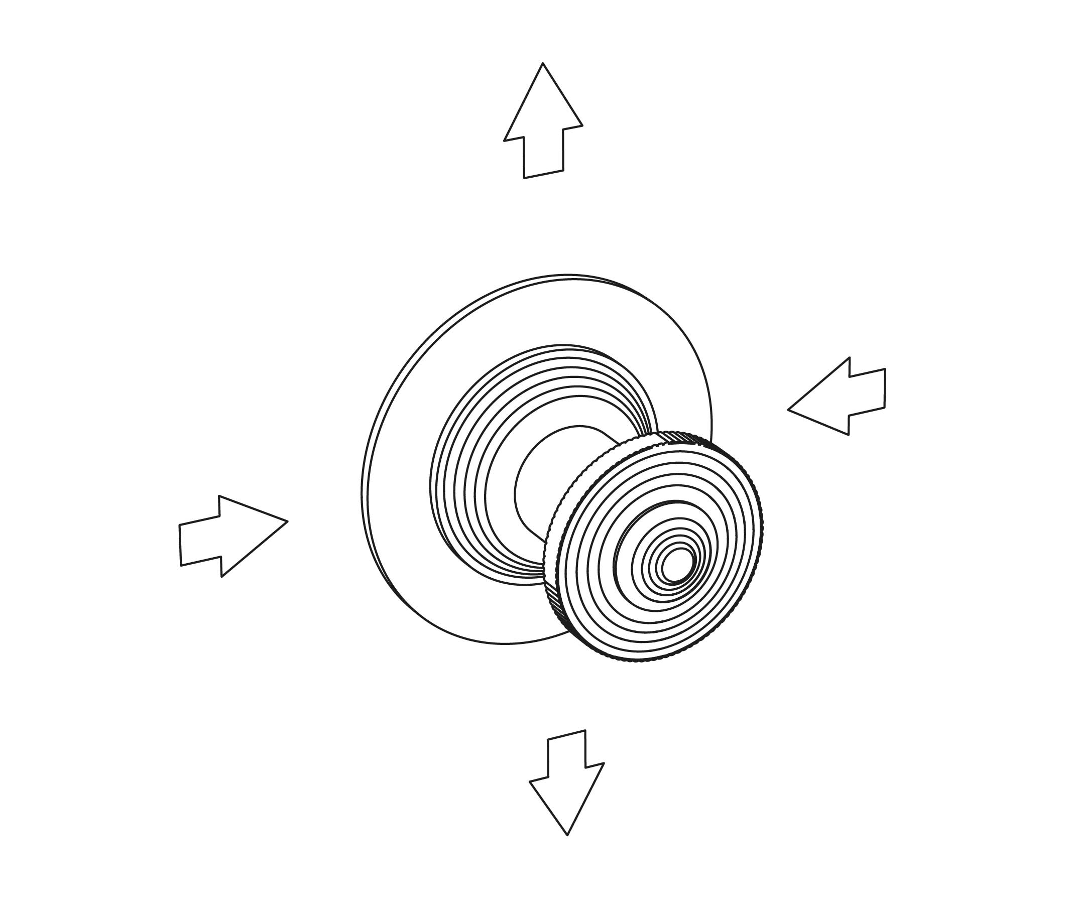 C37-244 Wall mounted 4-way diverter