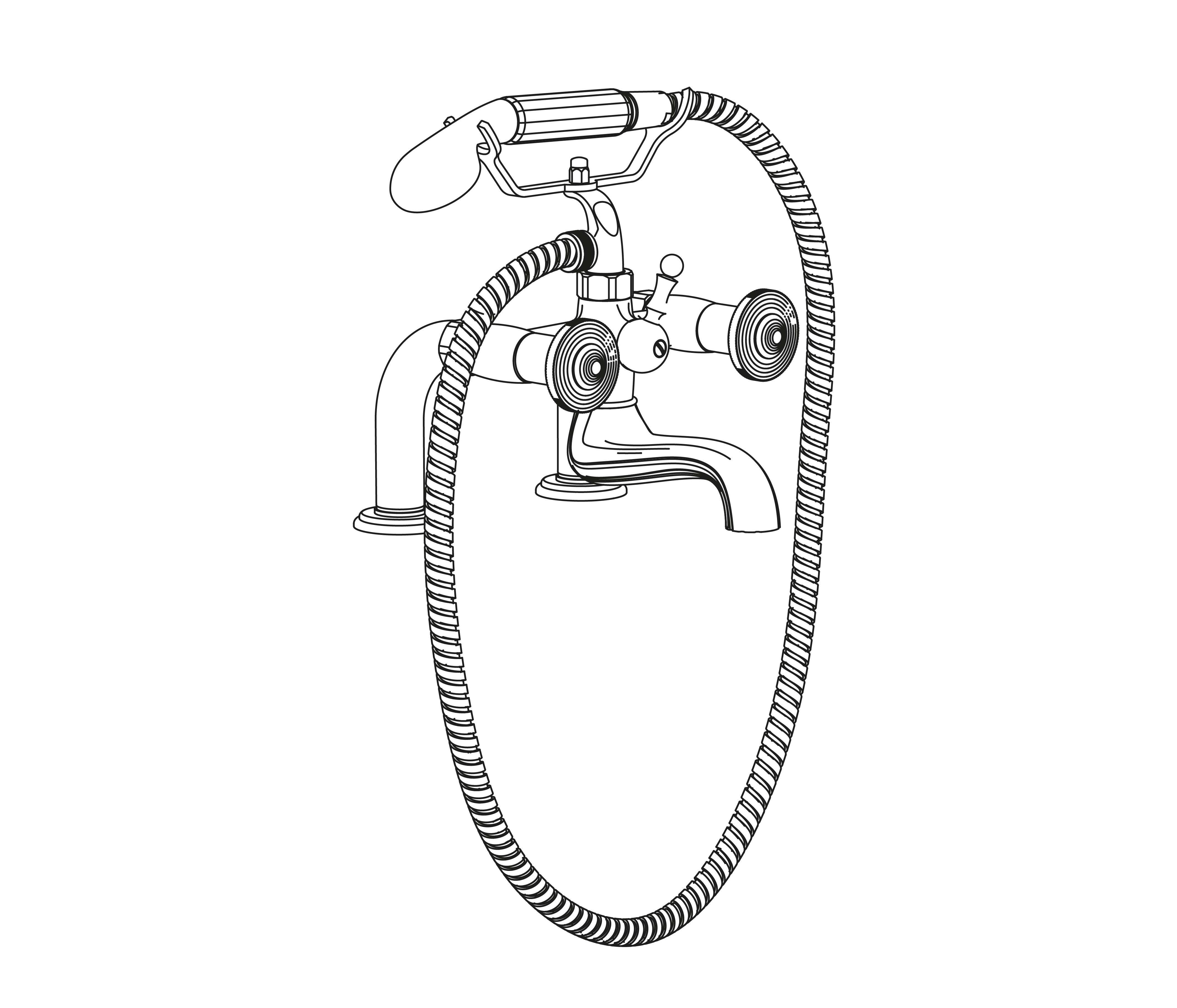 C37-3306 Rim mounted bath and shower mixer
