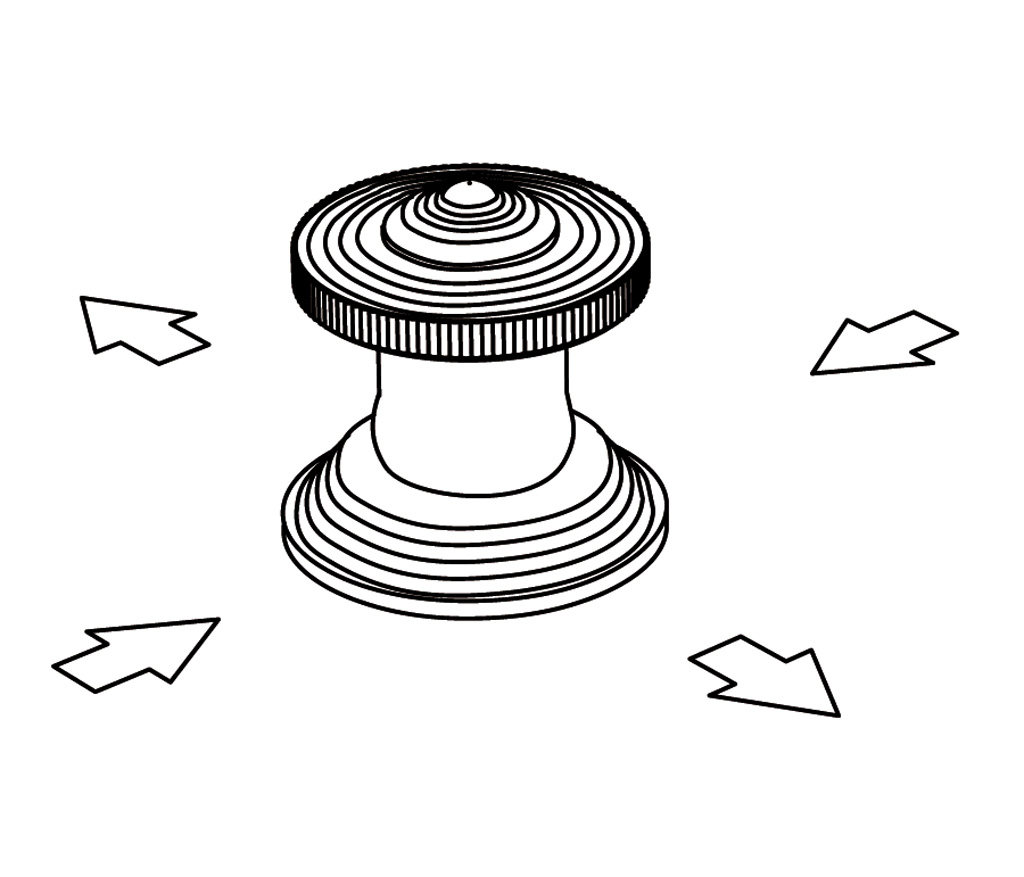 C37-334 Rim mounted 4-way diverter