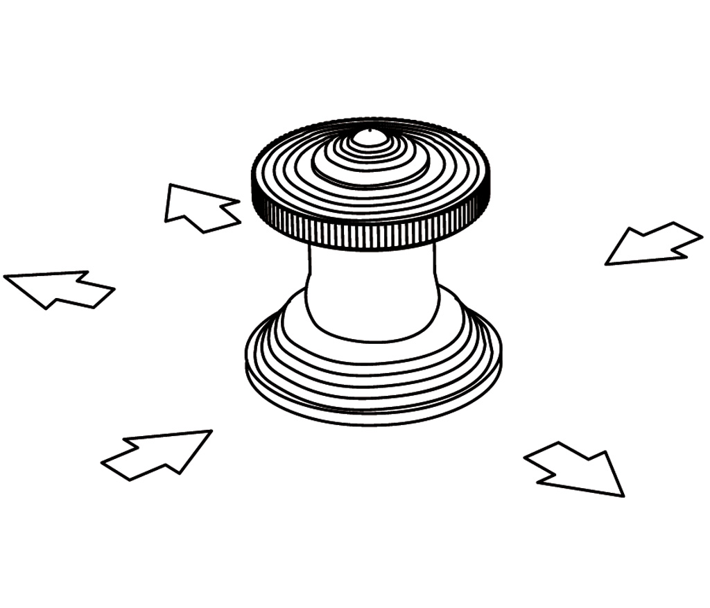 C37-335 Rim mounted 5-way diverter