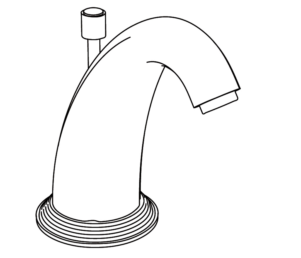 C37-3S1D Rim mounted bath spout