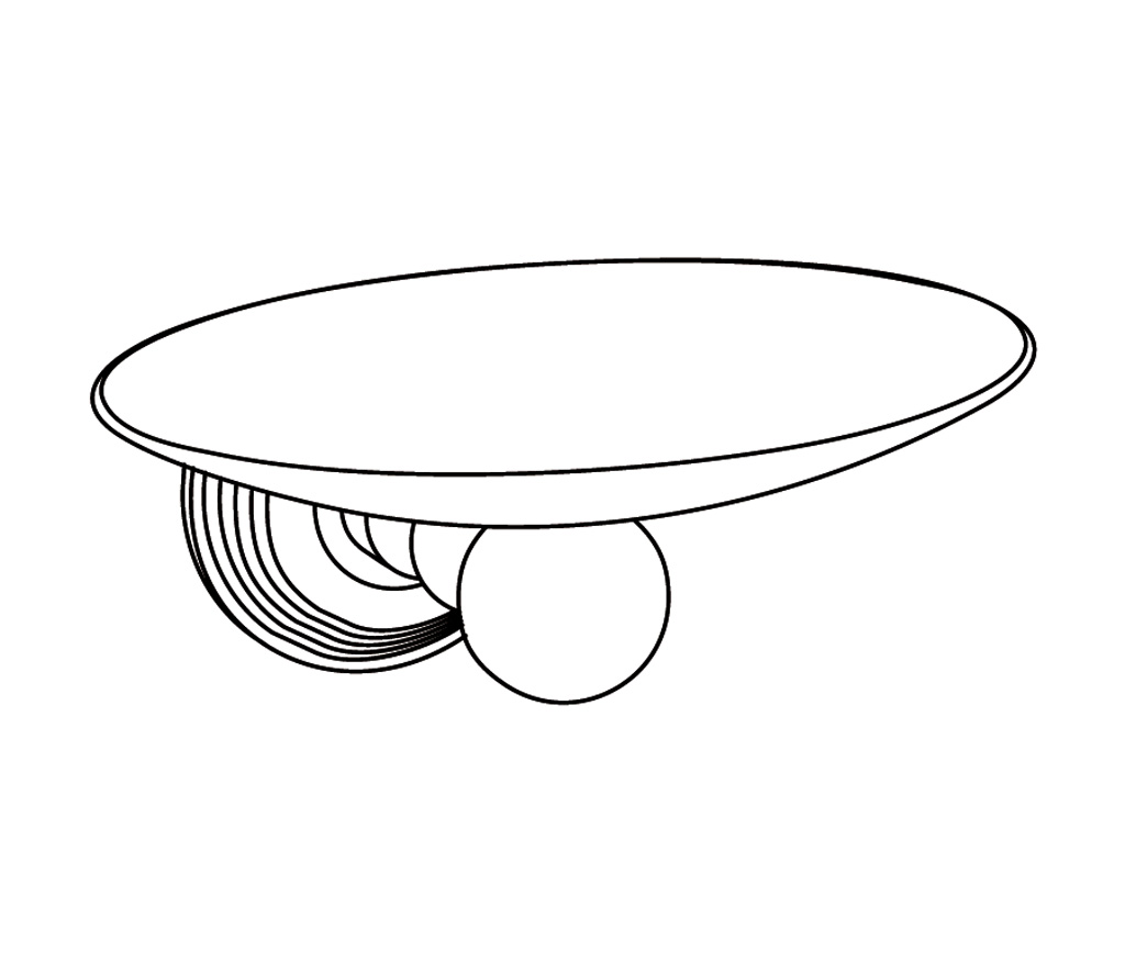 C37-514 Wall mounted oval soap dish