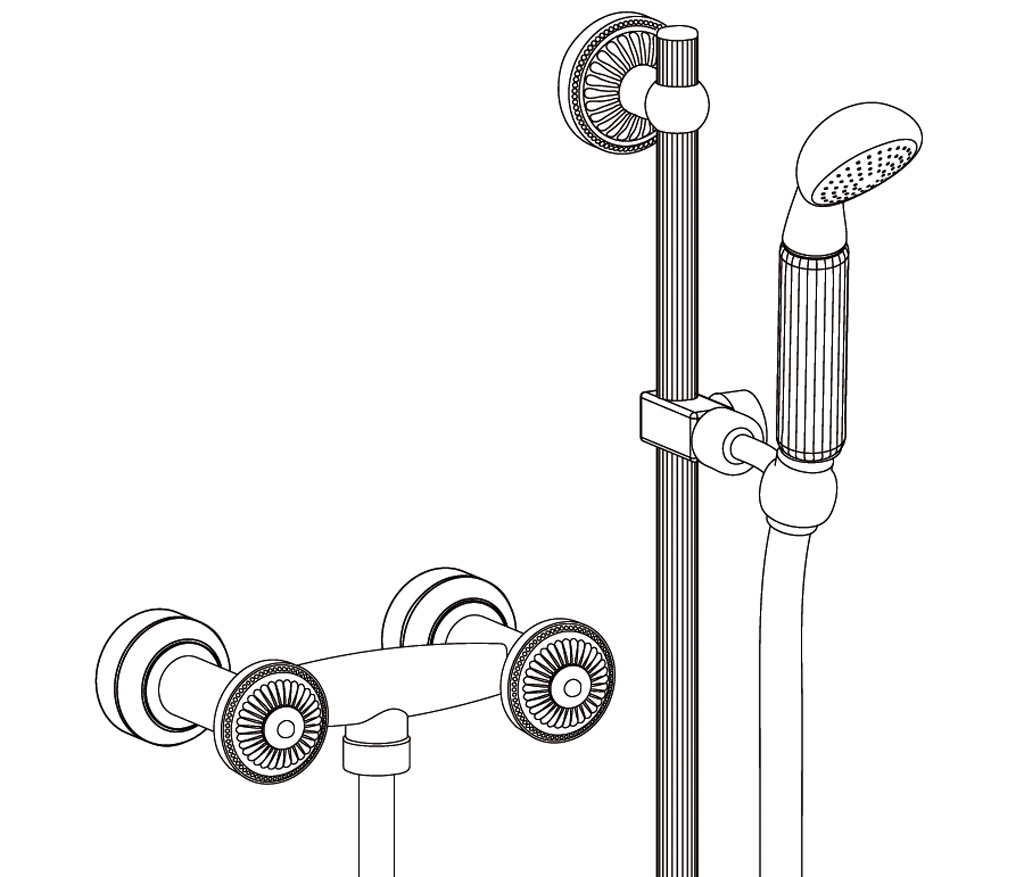 C40-2202 Wall mounted shower mixer