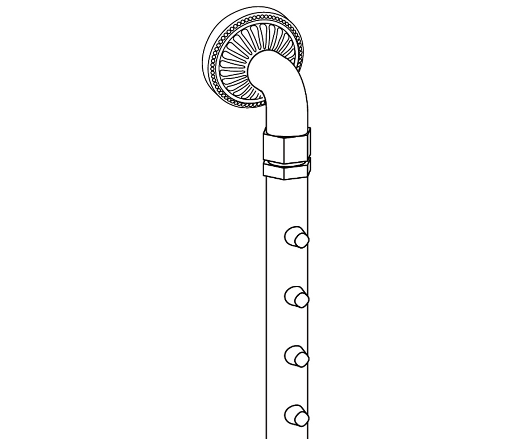 C40-2415 “Picots” wall shower rail