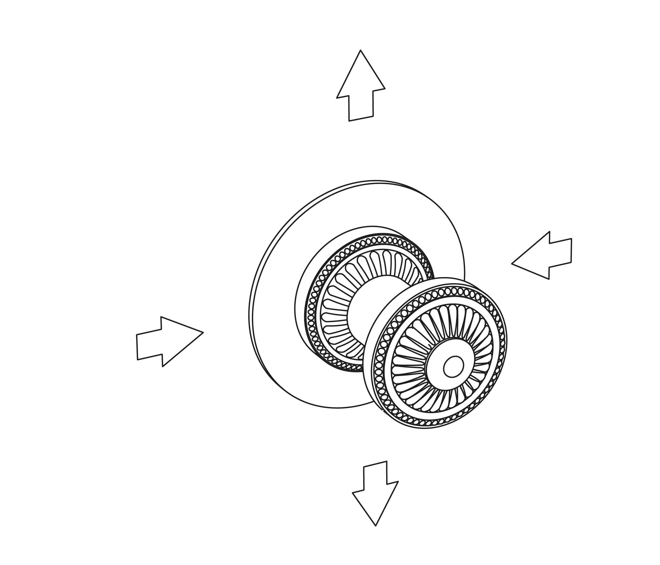 C40-244 Wall mounted 4-way diverter