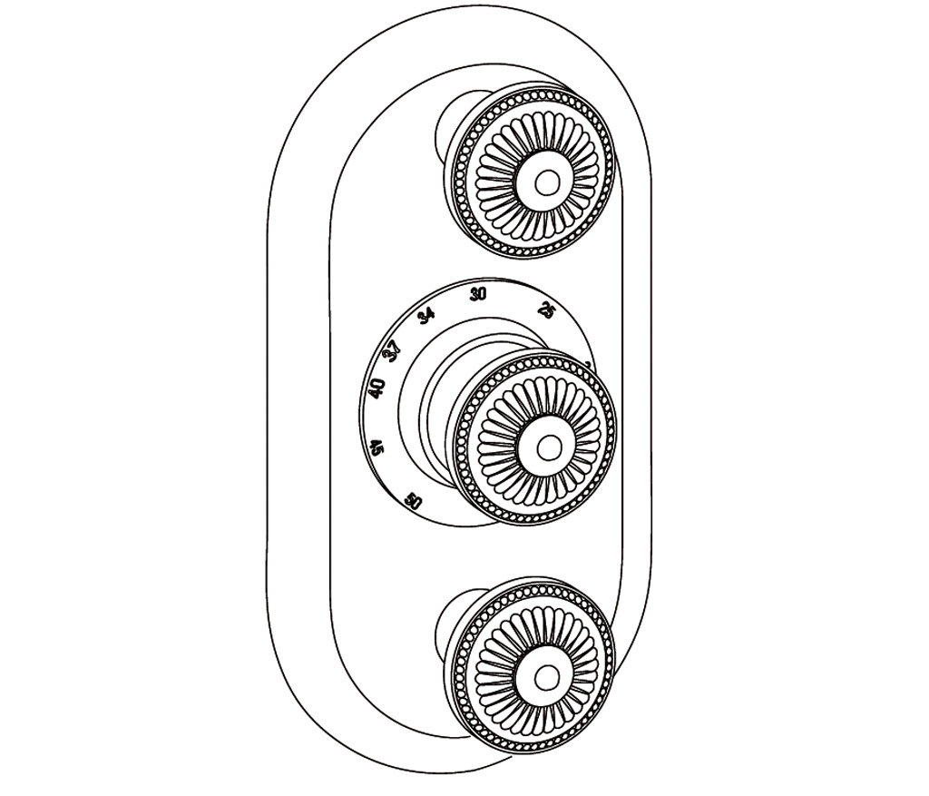 C40-2R22 Oval trim set for T22