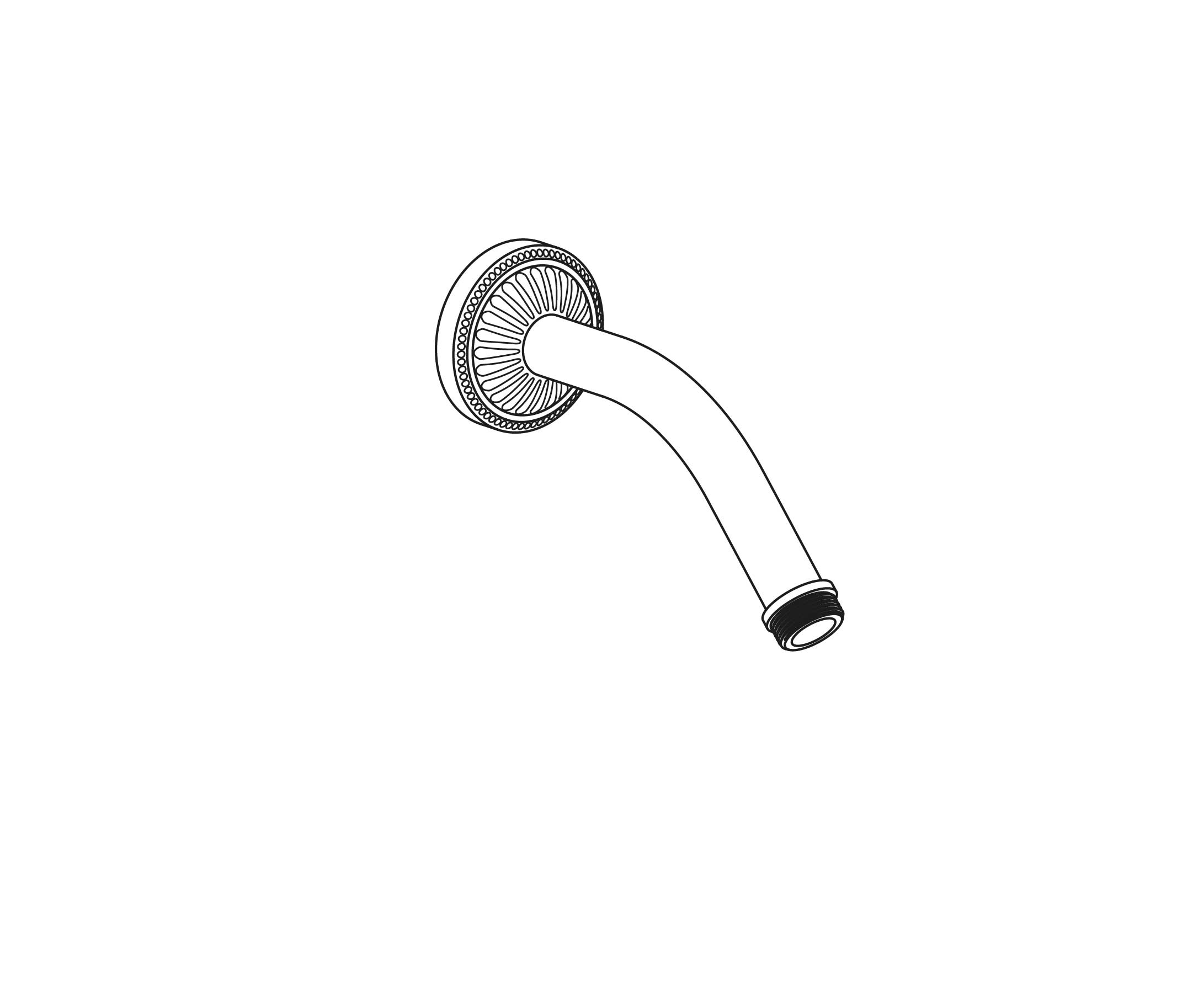 C40-2W120 Bras de douche mural 120 mm