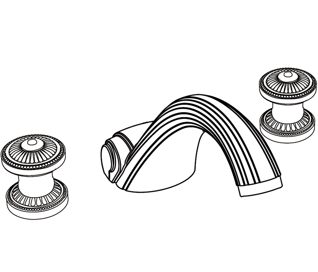 C40-3301 Rim mounted 3-hole mixer