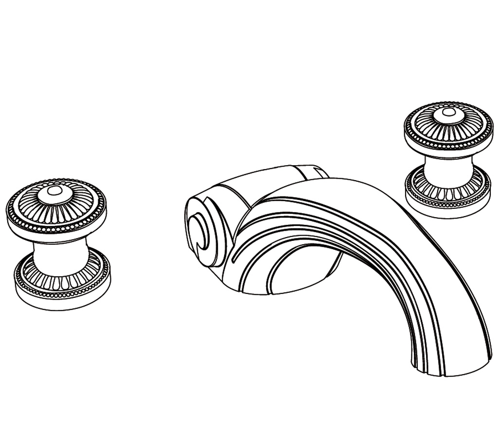 C40-3301XL Rim mounted 3-hole mixer