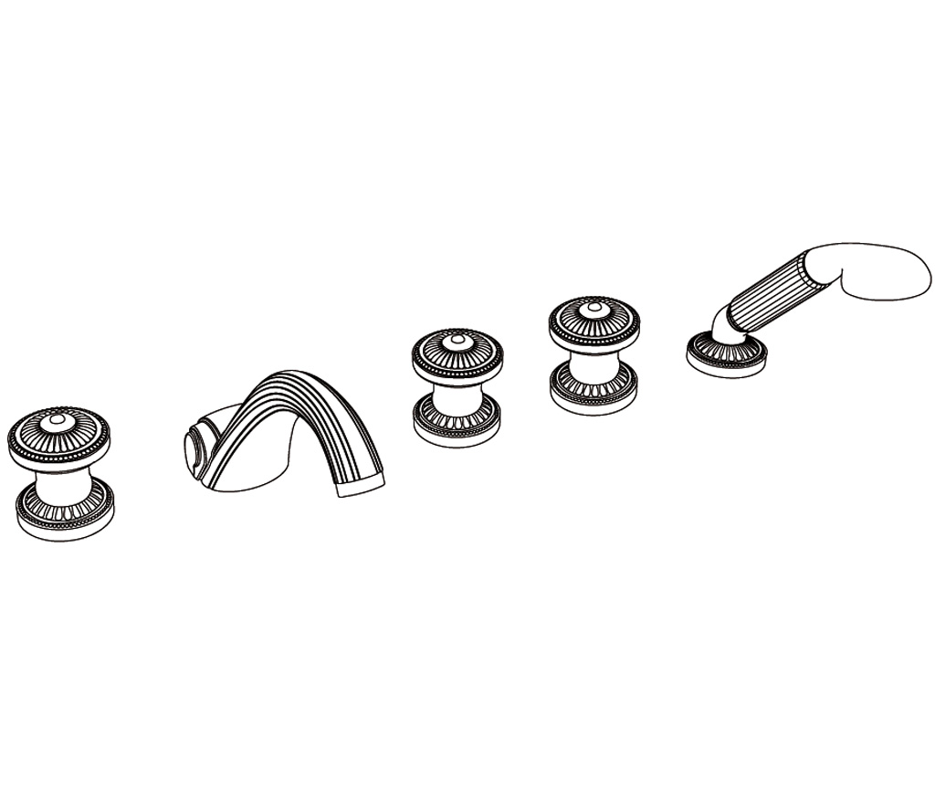 C40-3305 Rim mounted 5-hole mixer