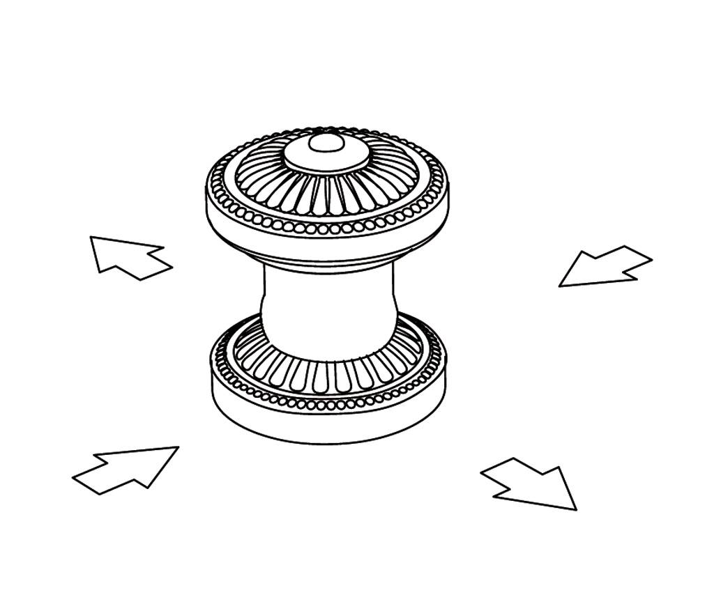 C40-334 Rim mounted 4-way diverter