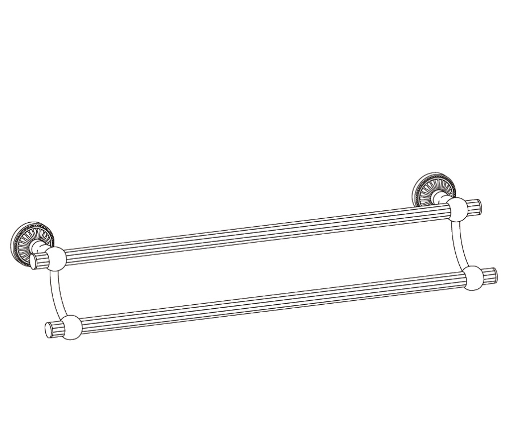 C40-509 Wall mounted double towel bar