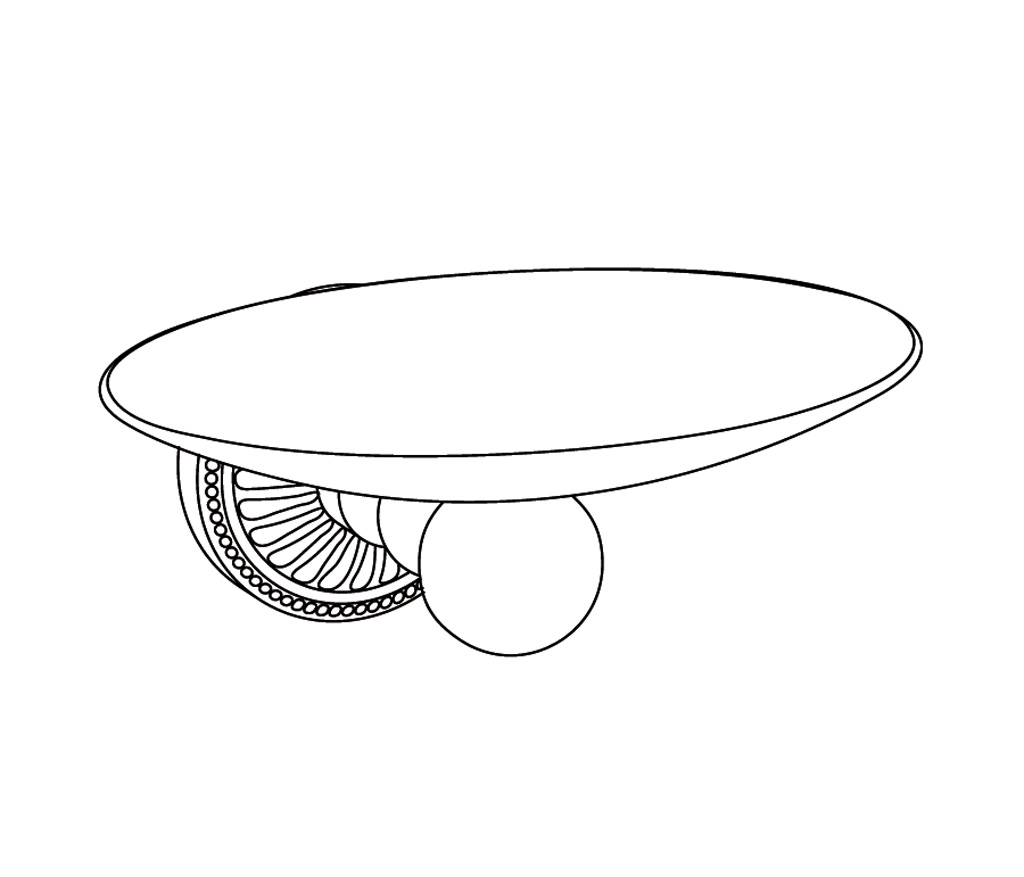 C40-514 Wall mounted oval soap dish