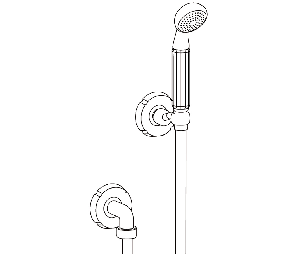 C41-2212 Wall shower set on fixed hook