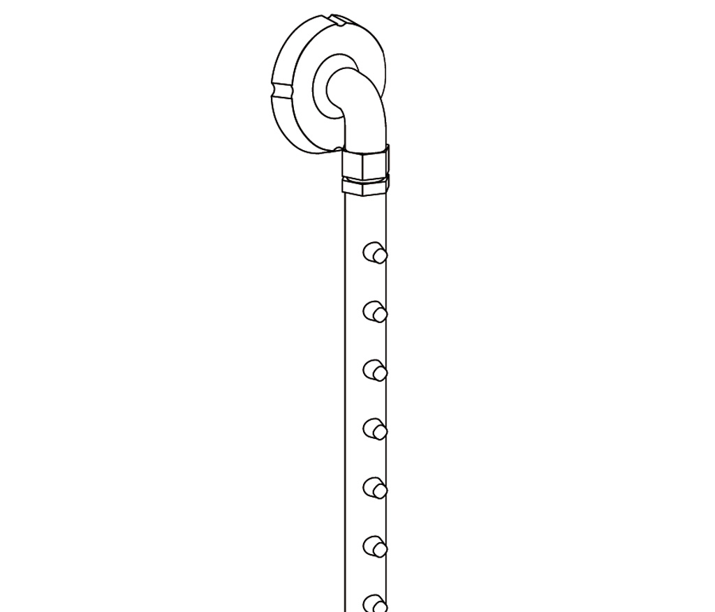 C41-2415 “Picots” wall shower rail