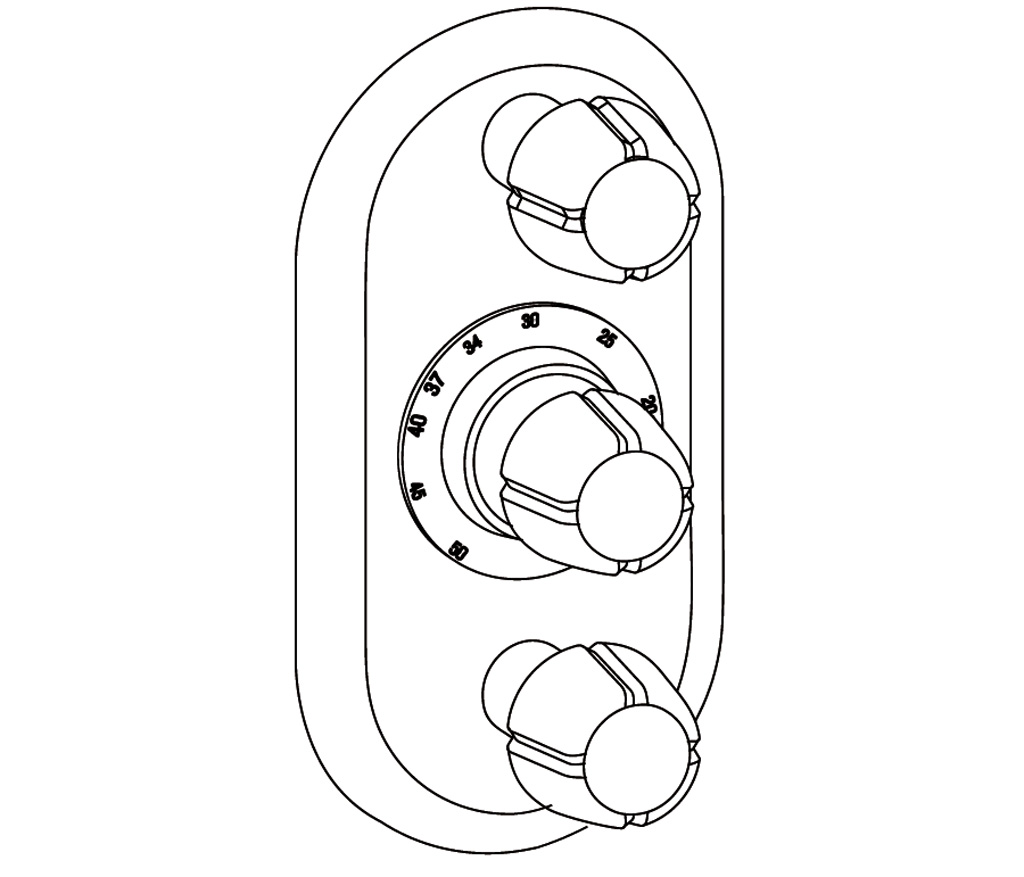 C41-2R22 Oval trim set for T22