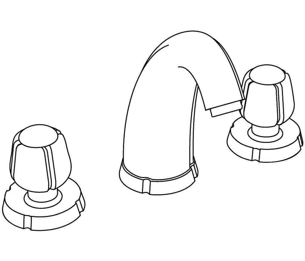 C41-3301 Rim mounted 3-hole mixer